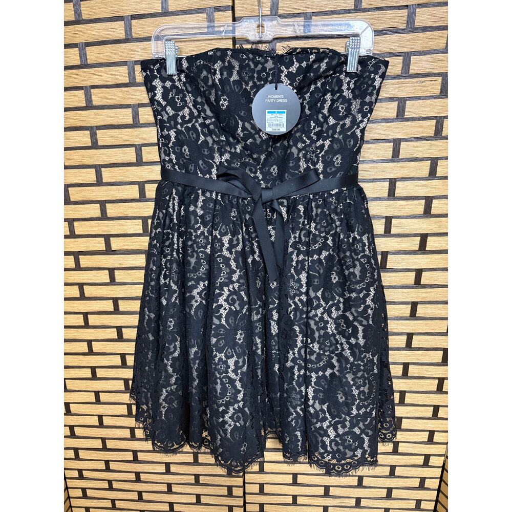 Neiman Marcus For Target Black Lace Strapless Dress Size 6